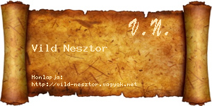 Vild Nesztor névjegykártya